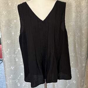 NWT Ava & Viv XXL women’s black flare tank